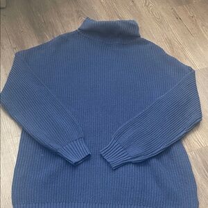 Belle by Kim Gravel Classic Blue Turtleneck Sweater